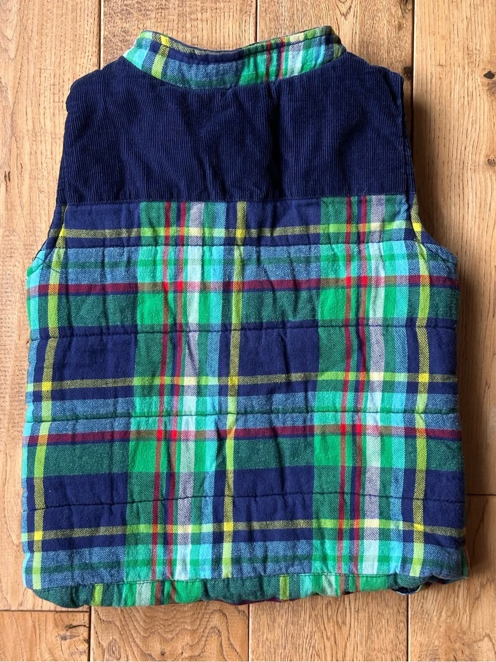 J. Khaki Plaid Puffer Vest size 6